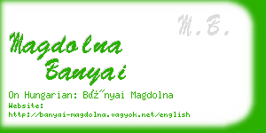 magdolna banyai business card